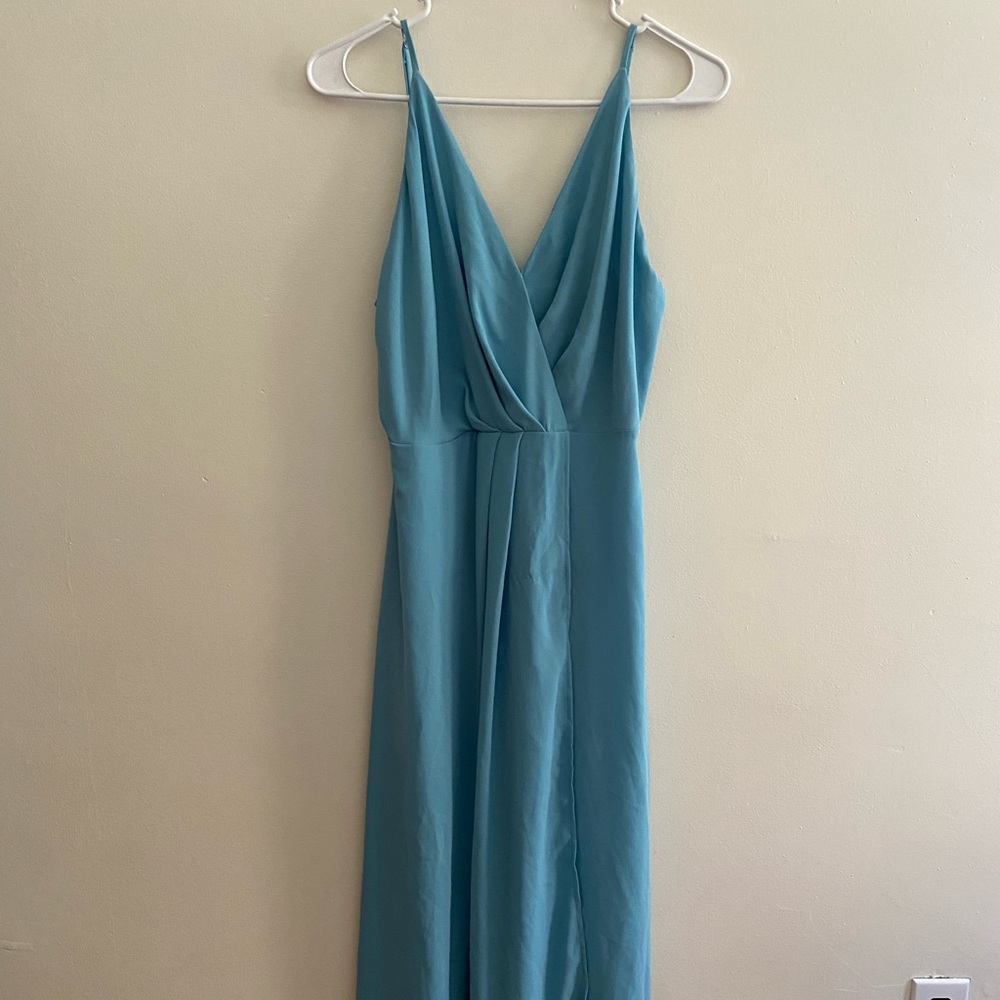 Light Blue Midi Spring Dress